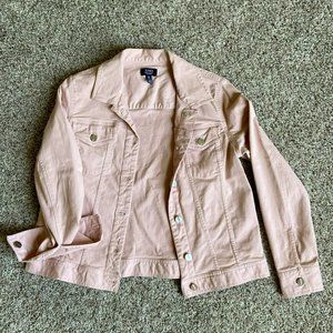 Jones New York Signature Rose Pink Denim Jacket (Size M)